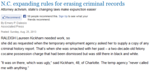 nc expanding rules for erasing criminal records