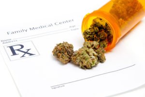 medical marijuana on a prescription pad